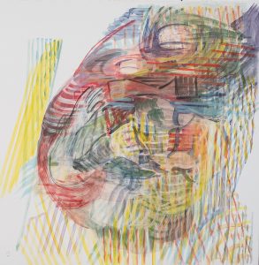 Hombre binario 2022 Óleo sobre tela 100x100cm